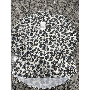 EQL by‎ Kerrits Journey Button Front Shirt Flora Design Medium